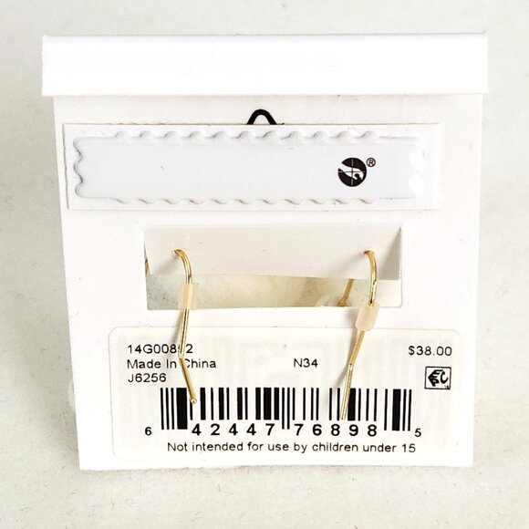 Lauren Ralph Lauren Gold Tone Pearl Double Drop Earrings - Picture 5 of 5